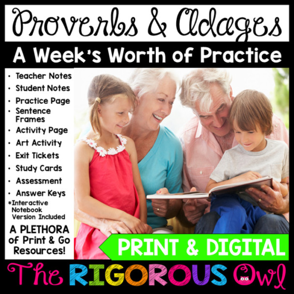 Proverbs Week Lesson and Practice | Print & Digital