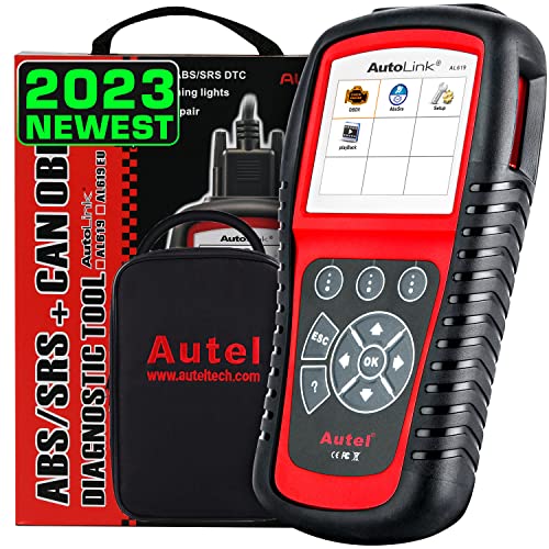 Autel AutoLink AL619 Scanner, 2023 Newest Car ABS SRS & CAN OBD2 Diagnostic Scan Tool, 10 OBDII Test Modes, DTCs Lookup, Live Data, Check Engine Light Code Reader, Upgraded of ML619 AL519 ML519 AL319