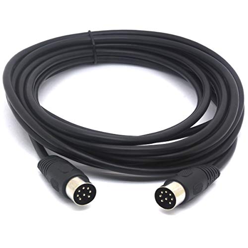 PIIHUSW Long 8 PIN DIN Cable Male to Male MIDI Extension Cord for Bang and Olufsen B&O PowerLink mk 2 BeoLab (3 Meter)