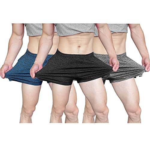 Muscle Cmdr Men’s Bodybuilding Shorts 3 Inch Athletics Quick Dry Casual Shorts(Black,Grey,Blue,Without Pocket,M)
