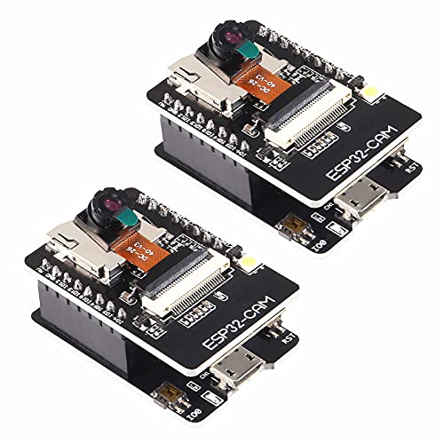 ACEIRMC 2pcs ESP32-CAM WiFi Bluetooth Board ESP32-CAM-MB Micro USB to Serial Port CH340C with OV2640 2MP Camera Module Dual Mode for Arduino