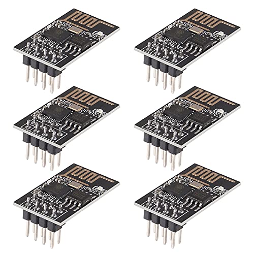 ACEIRMC 6pcs ESP8266 ESP-01S WiFi Serial Transceiver Module with 1MB Flash DIP-8 3-6V Compatible with Arduino