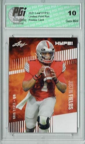 Justin Fields 2021 Leaf HYPE! #50 Only 5000 Made Rookie Card PGI 10