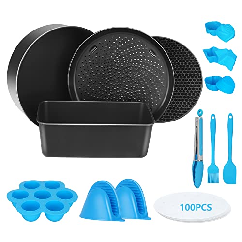 Ranchitel Baking Set for Ninja Foodi 6.5Qt and 8Qt, Nonstick Bakeware Set with Baking pan and Other Baking Supplies, Dishwasher Safe Pressure Cooker Air Fryer Accessories Set