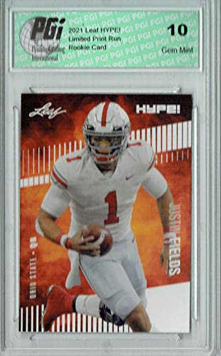 Justin Fields 2021 Leaf HYPE! #50A Only 5000 Made Rookie Card PGI 10