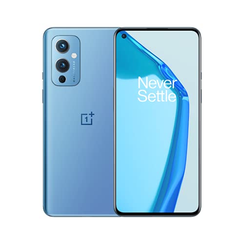 OnePlus 9 5G Dual LE2110 128GB 8GB RAM Factory Unlocked (GSM Only | No CDMA – not Compatible with Verizon/Sprint) China Version | Arctic Sky (Blue)