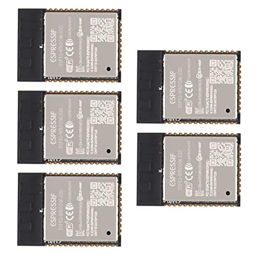 DORHEA 5PCS ESP-WROOM-32D ESP32 Bluetooth and WiFi Low Power Module integrates ESP32-D0WD Generic Wi-Fi+BT+BLE MCU Modules for Voice Encoding Music Streaming and MP3 Decoding
