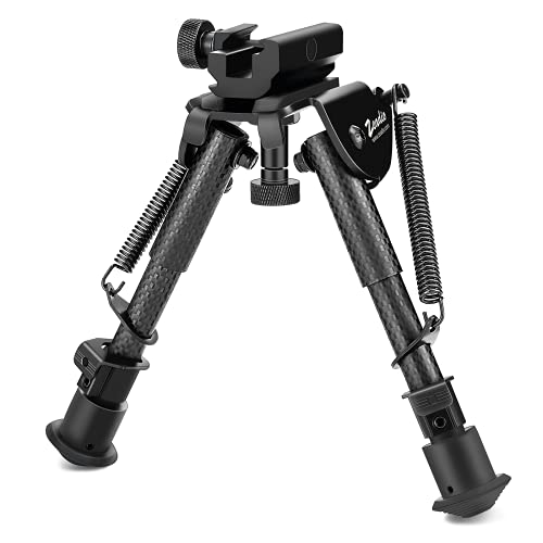 Zeadio Carbon Fiber Bipod with 360 Degree Rotation Swivel Picatinny/Weaver Mount (6 to 9 Inches)
