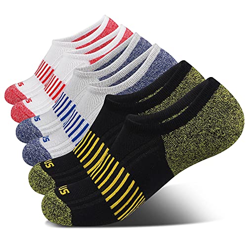 MWUS Womens No Show Socks Athletic Ankle Socks Cushioned Running Low Cut 6 Pairs