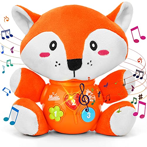 daboot Musical Baby Toys, Cute Fox Baby Newborn Toys for Toddlers Babies 0 3 6 9 12 Month, Infants Baby Toy for Girls and Boys Best Gift