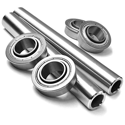 HD Switch 2 Kits Stainless Steel Front Axle & Bearing Conversion OEM Upgrade for Husqvarna Z242F Z246 Z246i Z248F Z254 Z254F Z254i EZ4824 RZ4621 RZ4824F RZ5424 RZ5426 RZ54i (Fits 6″ Wheel Sleeves Only