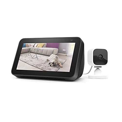 Echo Show 5 (2nd Gen, 2021 release) – Charcoal bundle with Blink Mini