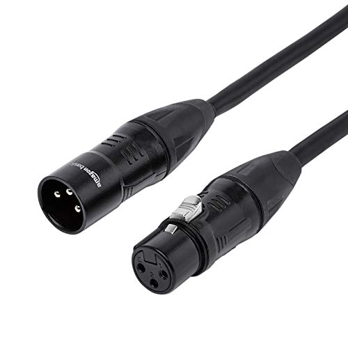 Amazon Basics XLR 4-Conductor Star Quad Balanced Microphone Cable – 25-Foot, Black
