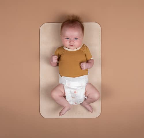 Joonya Baby Changing Mat – Oat Color – Buttery Soft Luxe Vegan Leather – Hand Stitched with Hanging Loop – 14″ x 22″ – Waterpoof – Newborn Change Mat | The Storepaperoomates Retail Market - Fast Affordable Shopping