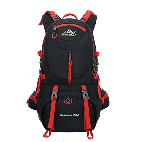 Danoensit 40L 50L 60L Outdoor Waterproof Bags Backpack Men Mountain Climbing Sports Rucksack Hiking Bagpacks Black 40L 50-70L