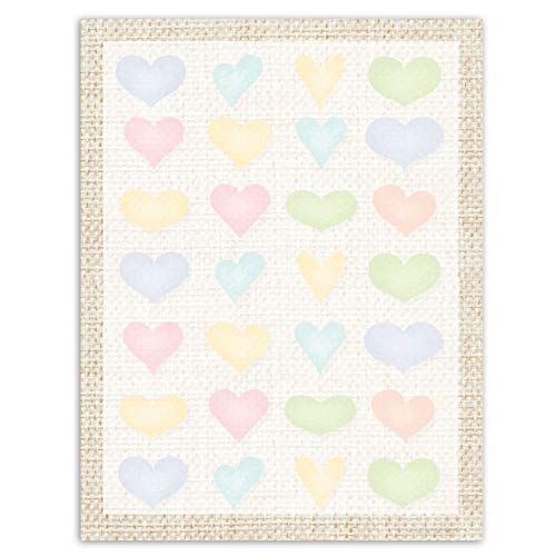 Rustic Hearts Stationery – Valentine’s Day Paper – 8.5 x 11 – 60 Letterhead Sheets – Love Letterhead