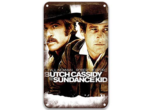 Butch Cassidy and the Sundance Kid (1969) ,Vintage Movies Metal Tin Signs Custom for Bedroom Country Home Decor Farmhouse Garden Garage 8×12 Inches