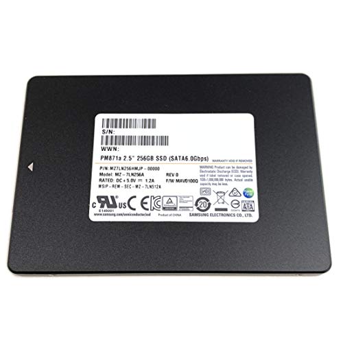 Samsung SSD 256GB PM871a 2.5 SATA 6 Gb/s MZ7LN256HMJP 00000 Solid State Drive
