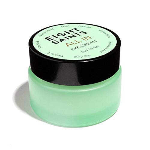 Eight Saints All In Eye Cream, Natural and Organic Anti Aging Under Eye Cream to Reduce Puffiness, Wrinkles, and Under Eye Bags, Dark Circles Under Eye Treatment.5 Ounce