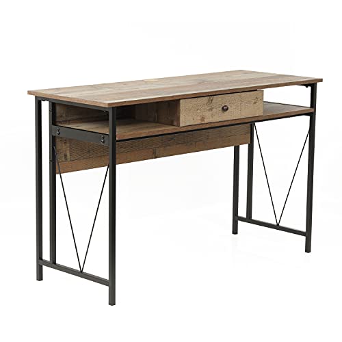 OS Home and Office 41413 Writing Desk, Rustic Reclaimed Barnwood Laminate