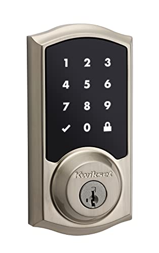 Kwikset 916 Traditional Touchscreen SmartCode Electronic Deadbolt Smart Lock featuring SmartKey Security and ZigBee 3.0 Technology in Satin Nickel | The Storepaperoomates Retail Market - Fast Affordable Shopping