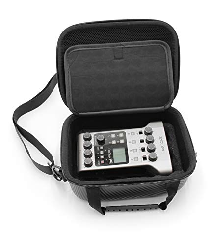 CASEMATIX Travel Case Compatible with Zoom Podtrak P4 Podcast Recorder and Podcast Accessories with Padded Foam Interior and Shoulder Strap, Case Only