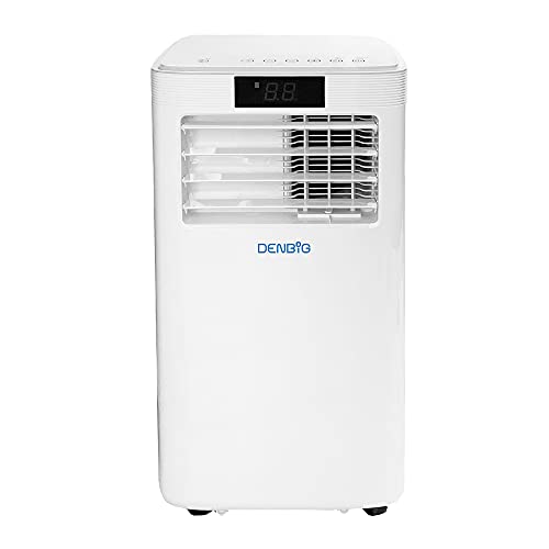 DENBIG Portable Air Conditioner 9,000 BTU 3-in-1 Air Conditioner, Dehumidifier, Cooling Fan with 2 Fan Speeds, Digital Display & Remote Control, and 24 Hour Timer for Rooms Up to 350 Sq.ft