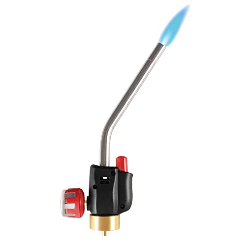 DOMINOX Propane Torch Head Upgrade & Extend Basic Torch Nozzle Blow Torch Tip Adjustable Flame for Soldering, Welding, Brazing (Propane MAPP MAP Pro Propane CGA600 Cylinder Not Included)