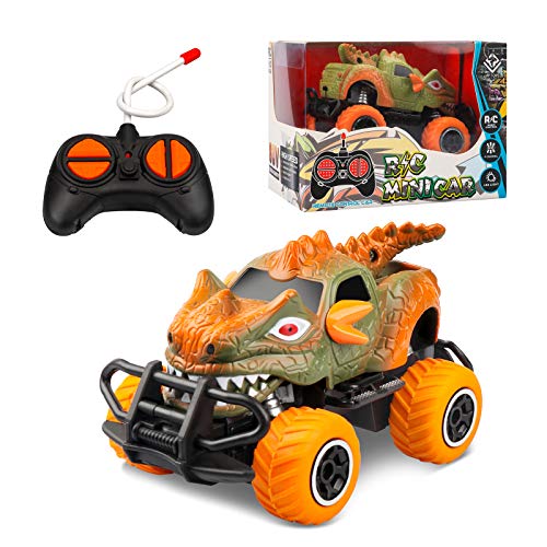 Dinosaur Toys for Kids 3-5,Monster Trucks for Boys,Toys for 3 4 5 6 Year Old Boys,4-Channel Off-Road RC Car,1/43 Scale Remote Control Car for Girls 3-6,Toddlers Gifts for 3 4 5 6 Year Old Boys
