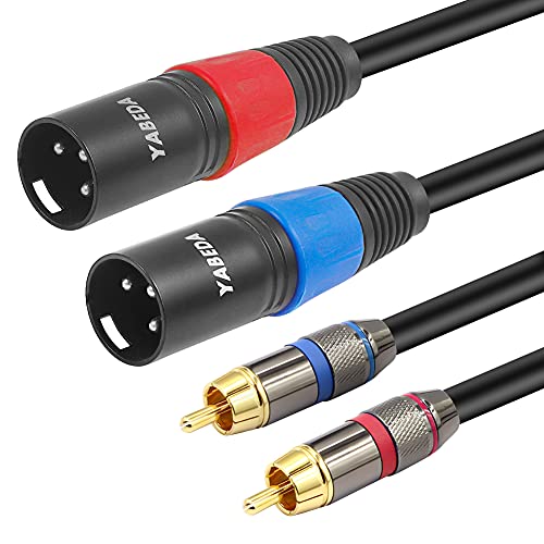 YABEDA RCA to XLR Cable,Heavy Duty Dual RCA Male to Dual XLR Male HiFi Stereo Audio Connection Microphone Interconnect Cable – 3Feet
