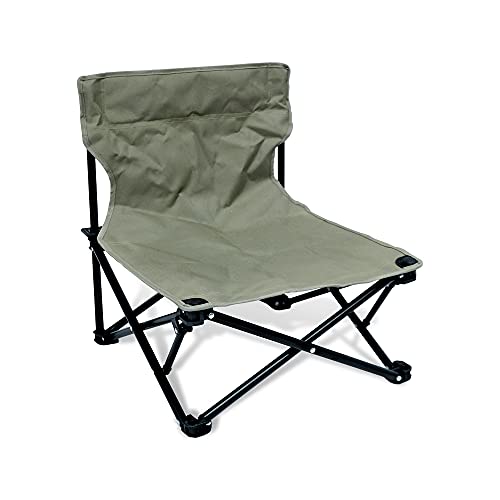 TIYASTUN Low Beach Chairs for Adults,Lightweight Camping Chair, Camp Chair, Folding Chairs for Outside Folding Lawn Chairs for Camping Beach Concert, Low Profile Low Back