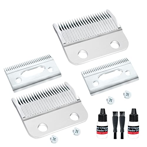 Professional Stagger-Tooth 2-Hole Clipper Blade For the 5 Star Series Wahl clippers Cordless Magic Clip (Includes 2pcs blade/Screws+2pcs oil+ 2pcs brush)
