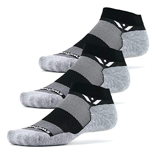 Swiftwick- MAXUS ONE (3 Pairs) Golf & Running Socks, Maximum Cushion (Black, Medium)