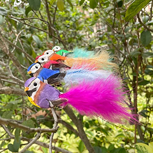 LWINGFLYER Artificial Simulation Foam Birds Fluffy Feather Bird Ornaments for DIY Craft Wedding Decoration Home Garden Party Accessories 14cm/5.5 (5.5″ Bird6S01 w/Clip 12pcs) | The Storepaperoomates Retail Market - Fast Affordable Shopping