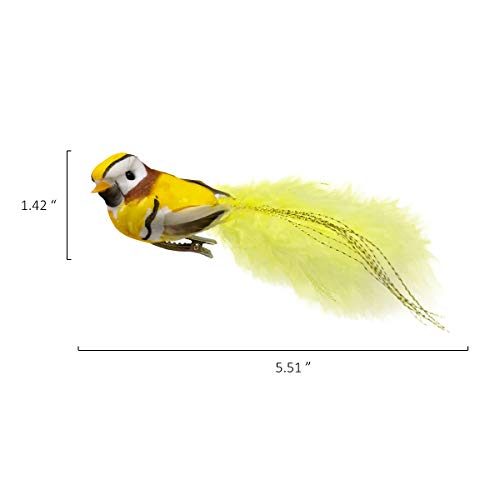 LWINGFLYER Artificial Simulation Foam Birds Fluffy Feather Bird Ornaments for DIY Craft Wedding Decoration Home Garden Party Accessories 14cm/5.5 (5.5″ Bird6S01 w/Clip 12pcs) | The Storepaperoomates Retail Market - Fast Affordable Shopping