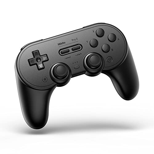 8BitDo Pro 2 Bluetooth Controller for Switch, PC, macOS, Android, Steam Deck & Raspberry Pi (Black Edition)