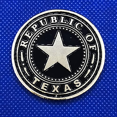 Seal of The Republic of Texas Challenge Coin – Seal of The Republic of Texas, 1.5 Oz, Commemorative Coin, Republic of Texas, Six Flags of Texas, Texas State Seal. Texas Challenge Coin