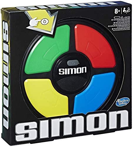 Simon Classic, Electronic Memory Game for Kids Ages 8 and Up, Handheld Game with Lights and Sounds