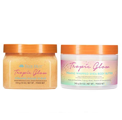 TREE HUT Tropical Glow Shea Sugar Scrub And Body Lotion Set! Formulated With Cupuacu Butter, Certified Shea Butter And Guarana Extract!! Body Scrub & Lotion That Leaves Skin Feeling Soft & Smooth!