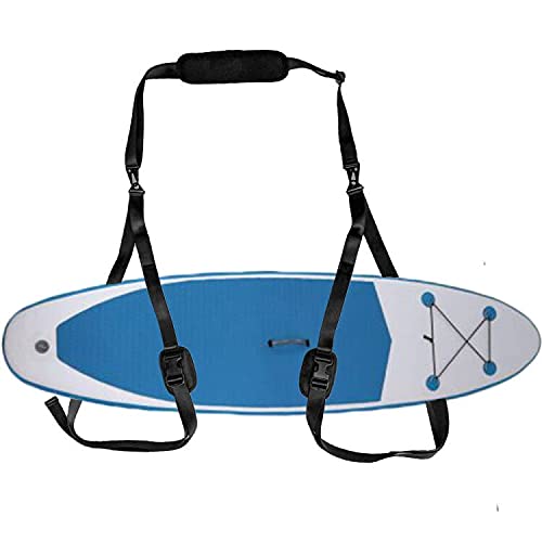 DEEALL Kayak Carry Strap Portable Stand up Surfboard Shoulder Strap Paddleboard Canoe SUP Carring Strap Adjustable Nylon Carry Belt