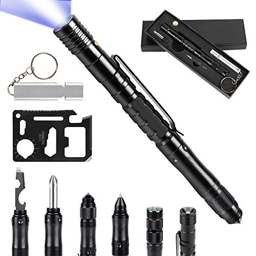 Stocking Stuffers Gifts for Men，11-IN-1 Tactical Pen Multitool Pen Survival Pen, Cool Gadgets Gift, Outdoor And Indoor Tactical Gear With Pocket Tool, Gifts Ideas for Him Dad Husband Fathers