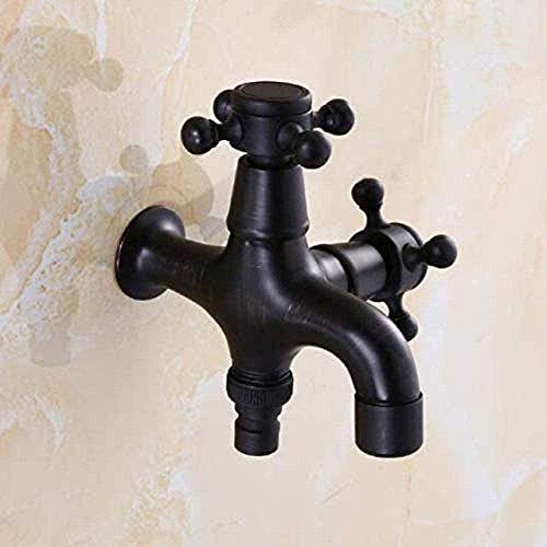 NZDY Faucet Total Brass Black Oil Brushed Double Using Washing Hinebathroom Cornergarden Outdoor Mixer