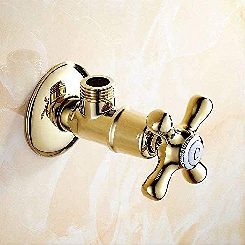 NZDY Faucet Bathroom Accessories Rose Golden Triangle Valve Thickening Type Eight Valve Outdoor Garden1/2