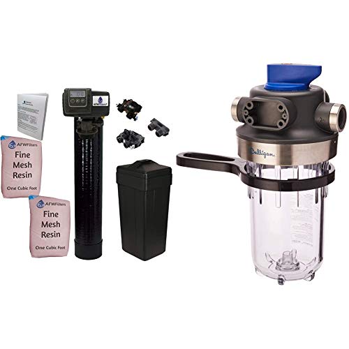 AFWFilters AFW Filters IRON Pro 2 (64,000 Grains, Black) & Culligan WH-HD200-C Whole House Heavy Duty Water Filtration System, Clear