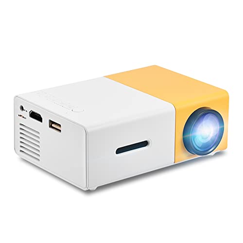 Limouyin YG300 Mini Video Projector,4 : 3 LED HDMI Full HD Outdoor Movie Projector,USB Portable Home Theater Video Projector for,Gift for Christmas,Kids Projector