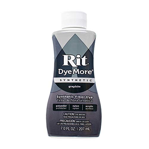 Synthetic Rit Dye More Liquid Fabric Dye – Wide Selection of Colors – 7 Ounces – Graphite