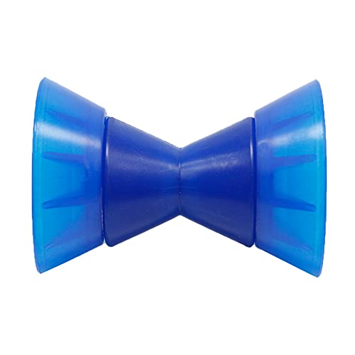 JFATXTT 3″ Boat Trailer Roller Bow Stop with 1/2″ Shaft Bow Stop for Boat Trailers Blue Bow Roller.