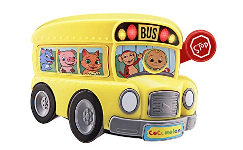 Cocomelon Musical Bus for Kids – Yellow School Bus with Built-in Cocomelon Songs and Sound Effects Fun Musical Cocomelon Toy for Cocomelon Merchandise Fans Bus Toy for Toddlers with Flashing Light