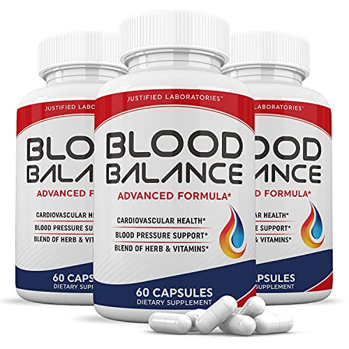 (3 Pack) Blood Balance Advanced Formula 620MG All Natural Supplement Pills 180 Capsules