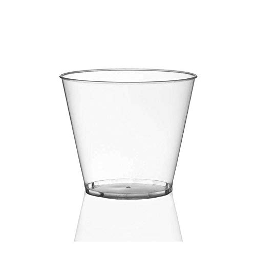 Kaya Plastic Crystal Cups- 9 oz. | Clear | Round | 20 Pcs.
